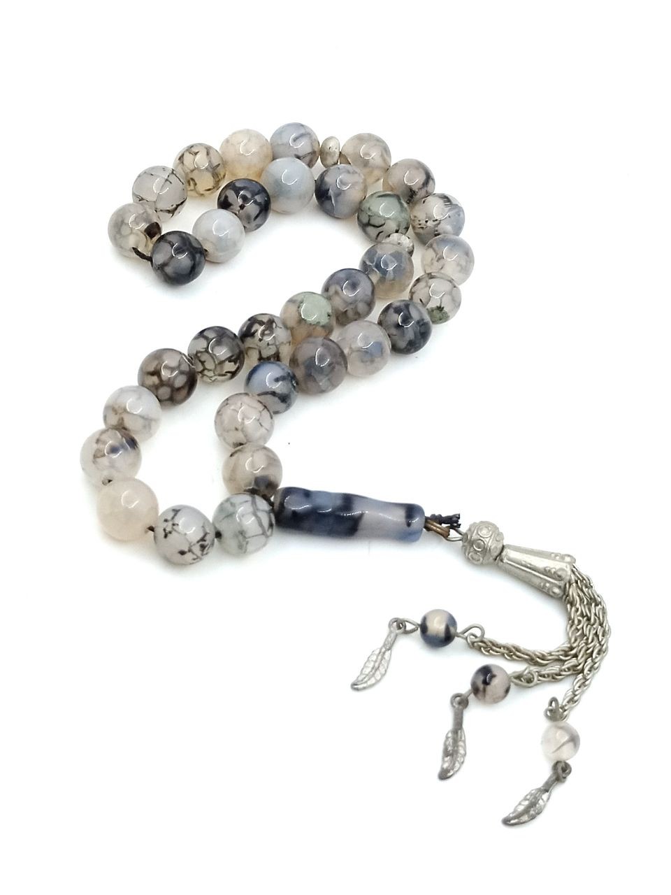 Rosary made of moss agate