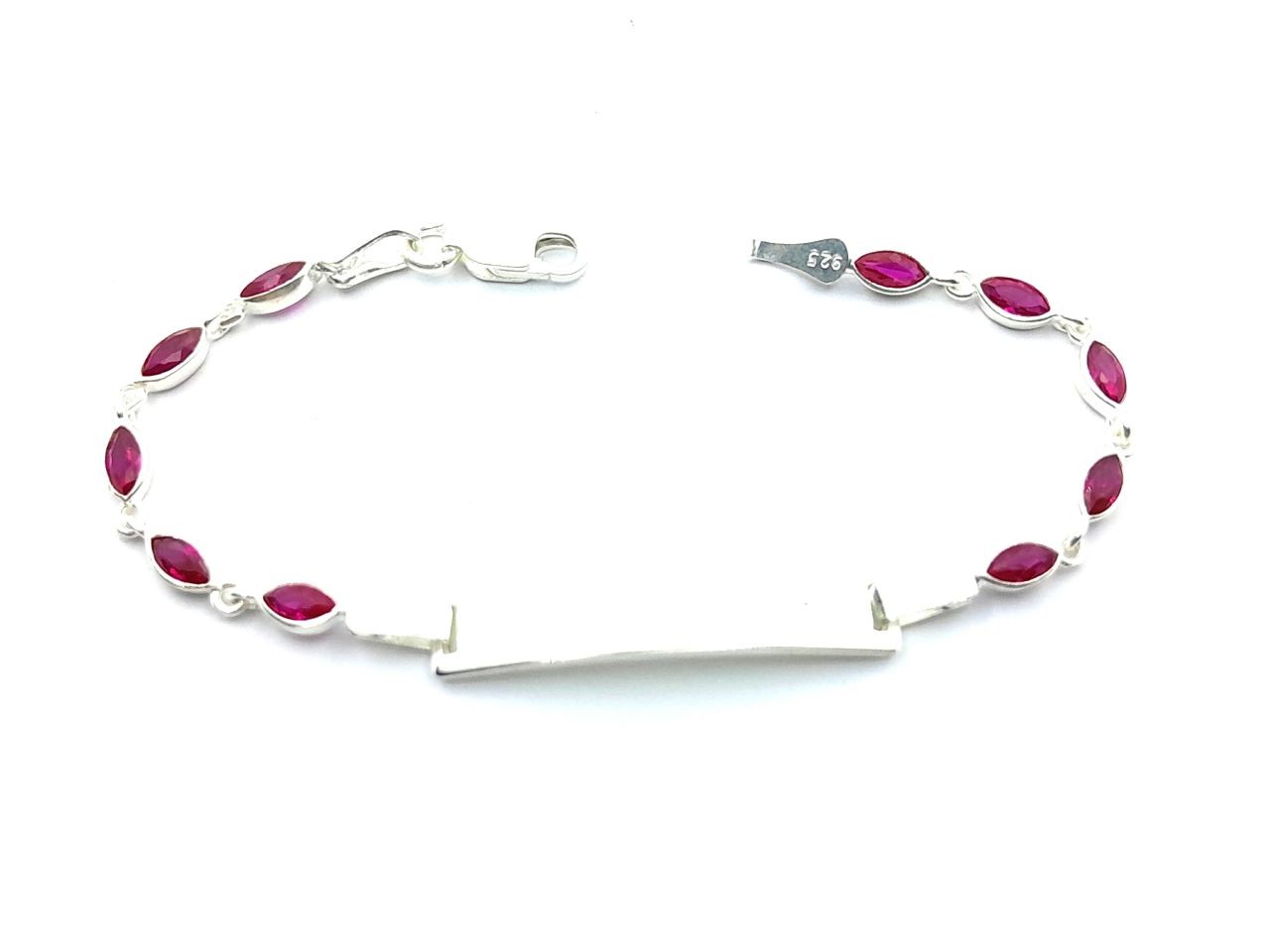 Silver bracelet with stones for children