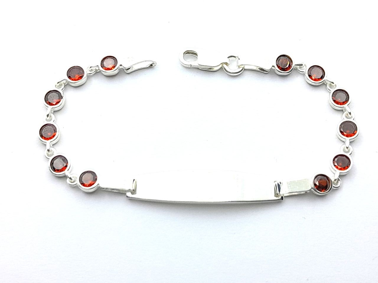 Silver bracelet with stones for children
