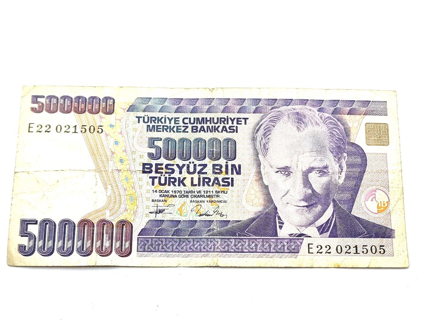 500000 Turkish Lira Inflation